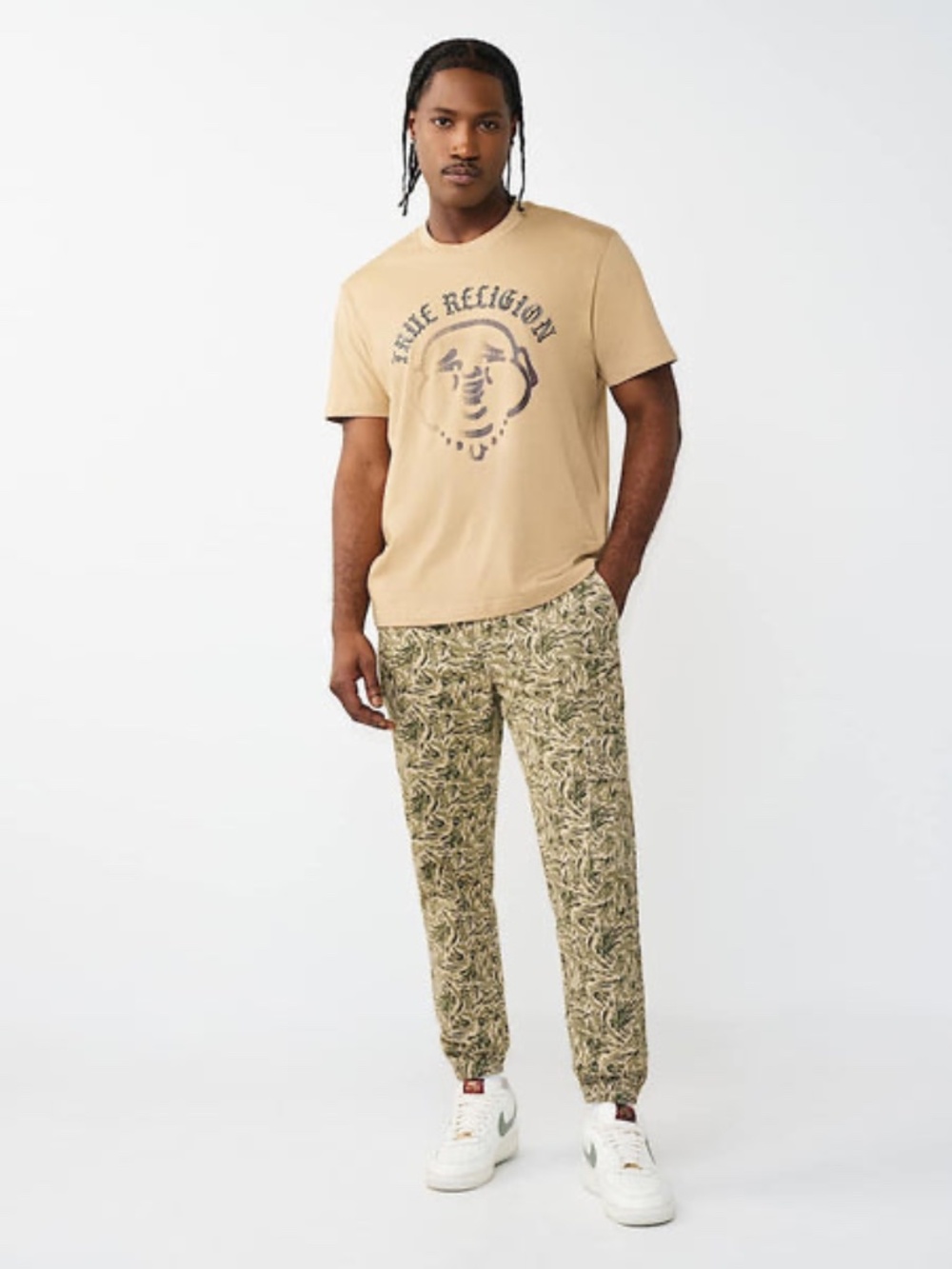 NWT True Religion Jogger Camo Cargo Jogger Pants Abstract Camo Men's Medium